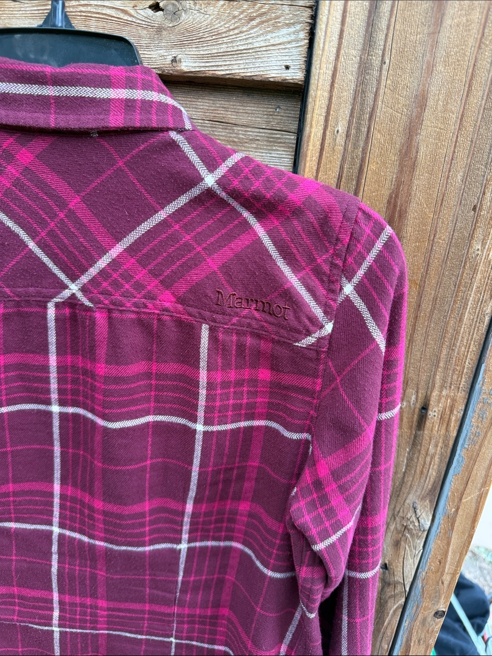 MARMOT plaid button down shirt cotton poly - Picture 5 of 7